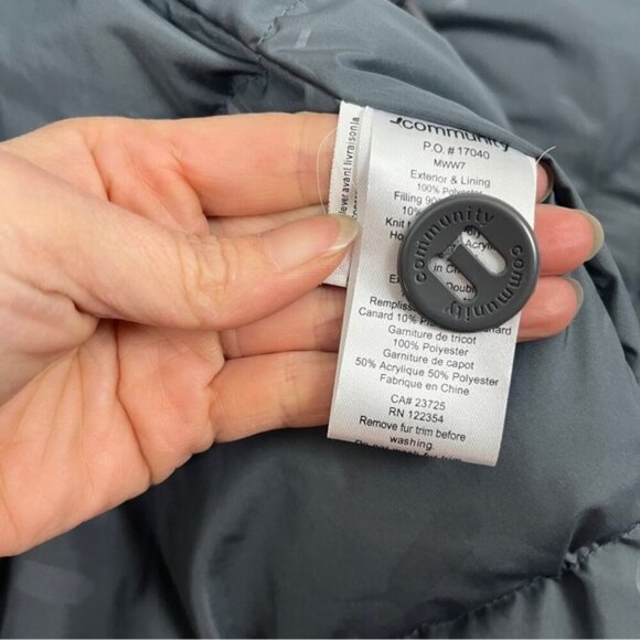 Community Aritzia down filled Parka removable hoodie vest Sz L - Picture 12 of 14